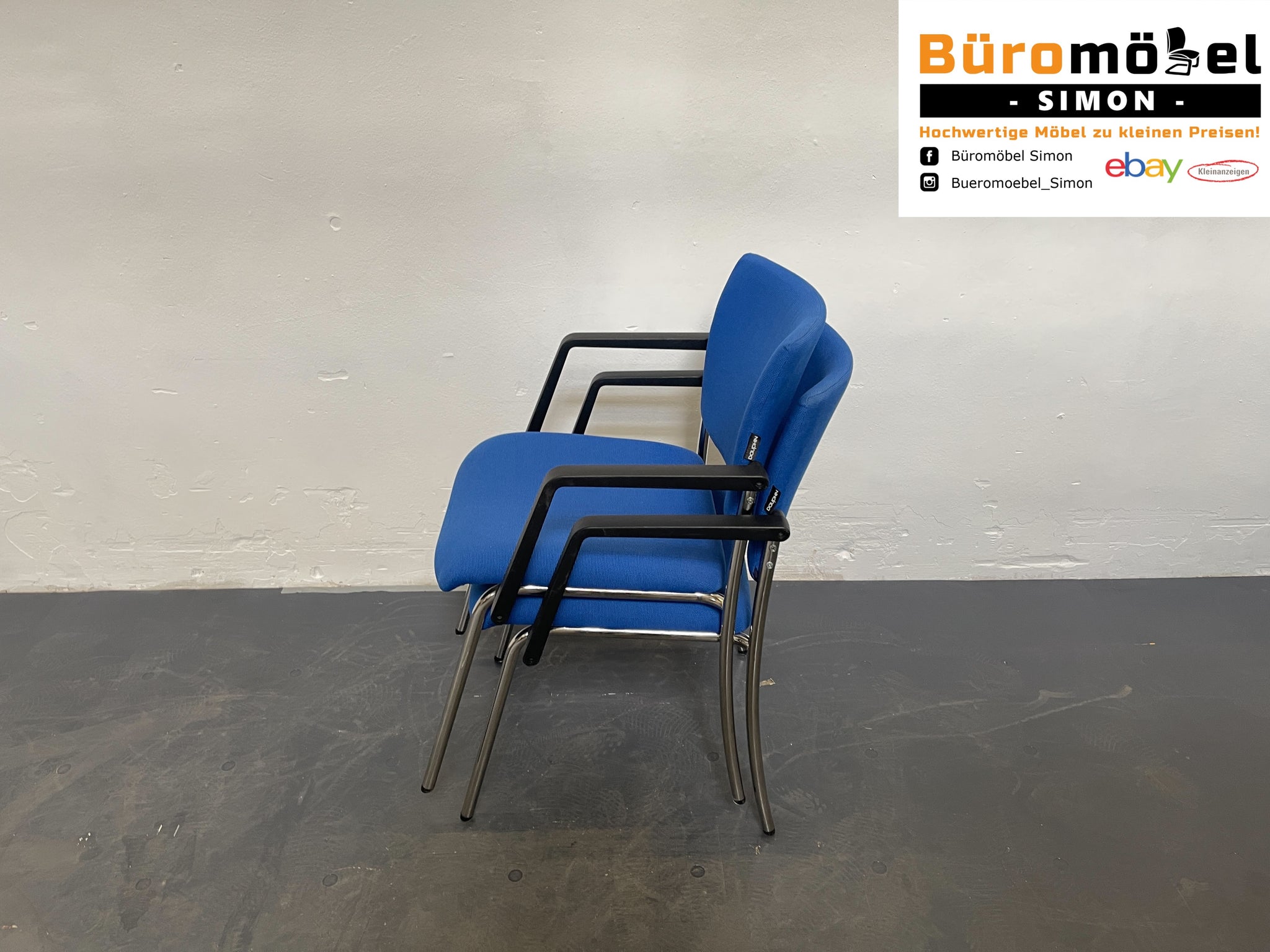 Dauphin Konferenzstuhl blau – Büromöbel Simon