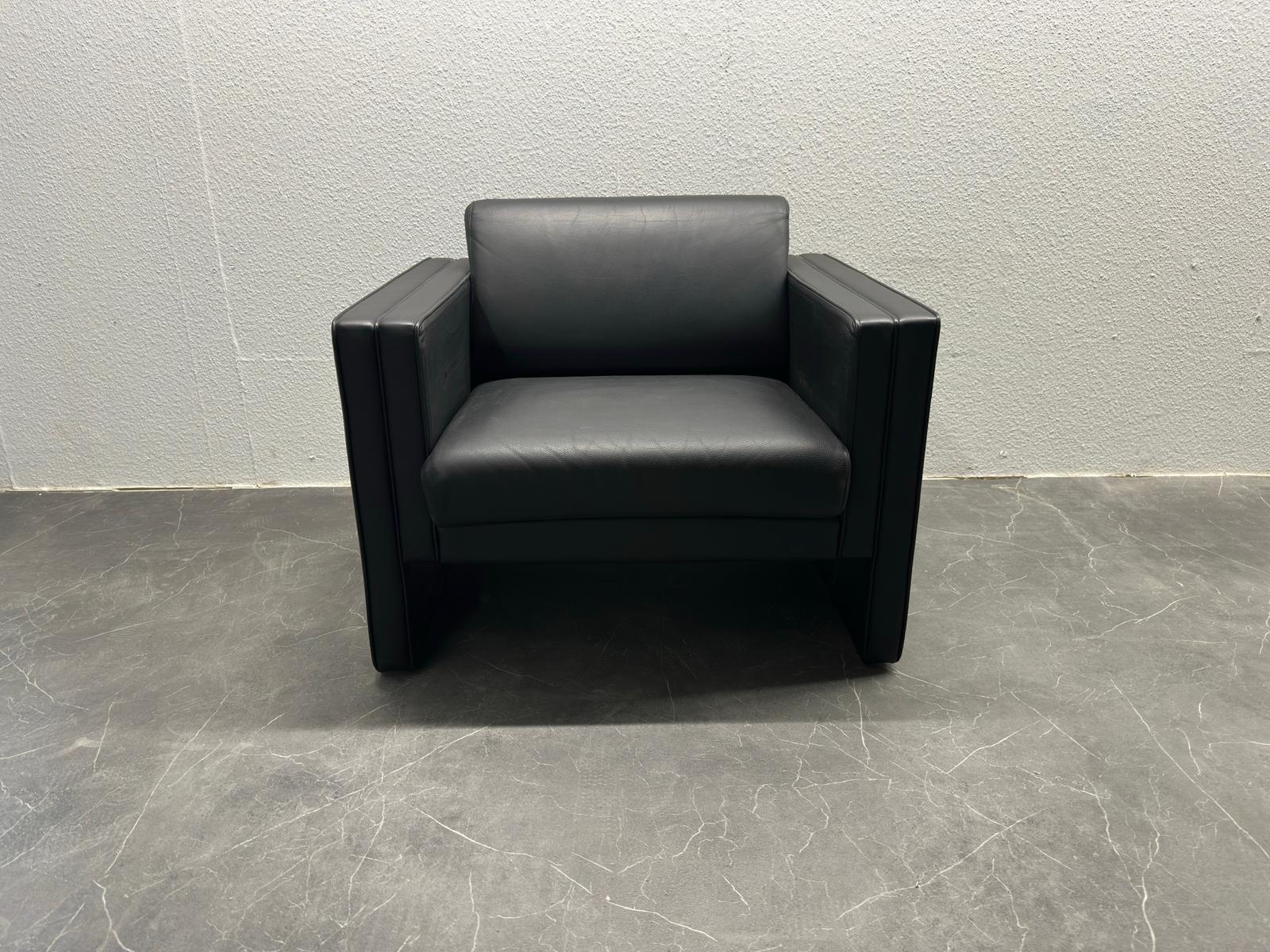 Couch Sessel Schwarz Leder – Büromöbel Simon