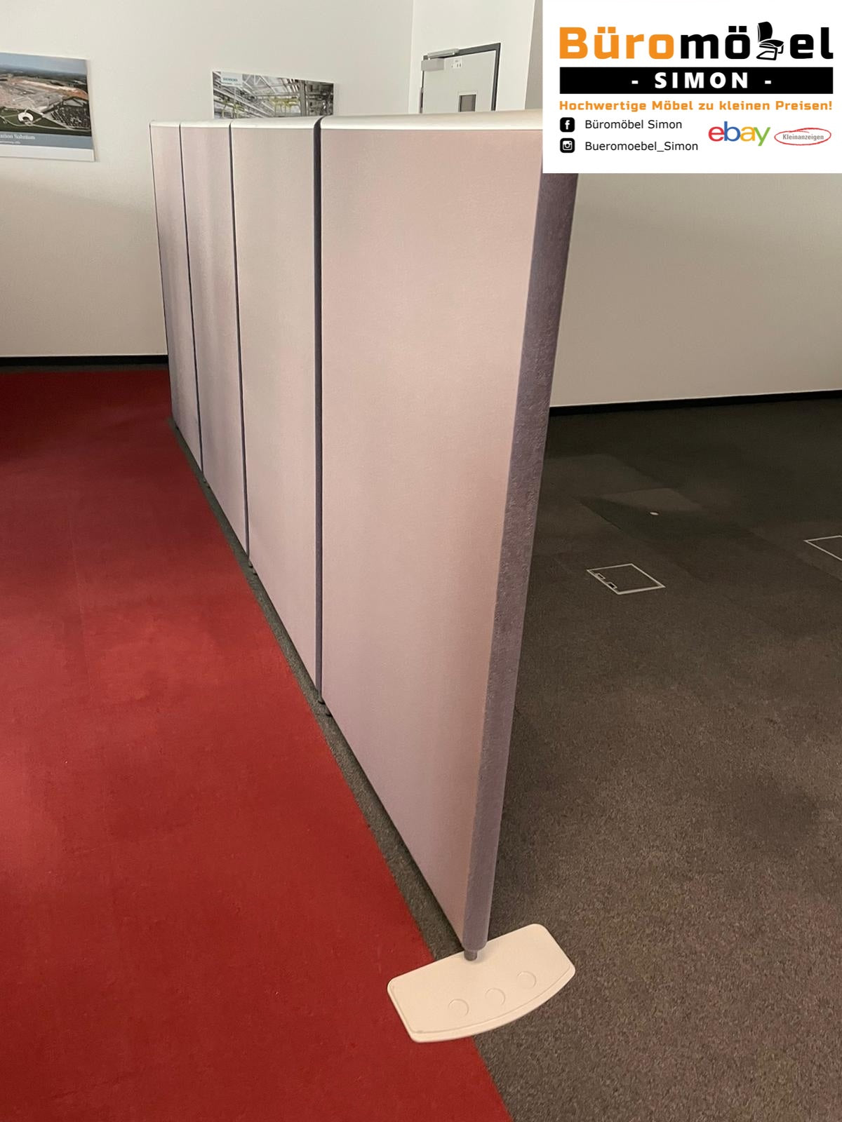 Trennwand Raumteiler Akustikwand Sichtschutz Stellwand – Büromöbel Simon